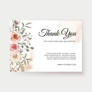 Carte de remerciements