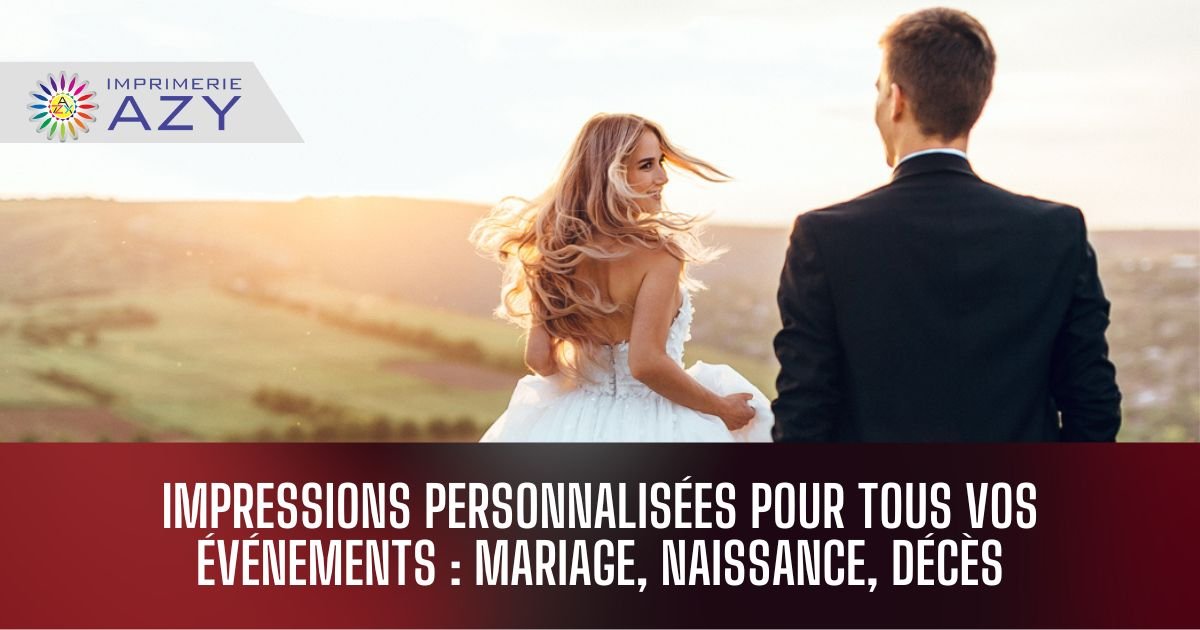 Impressions personnalisées pour événements.